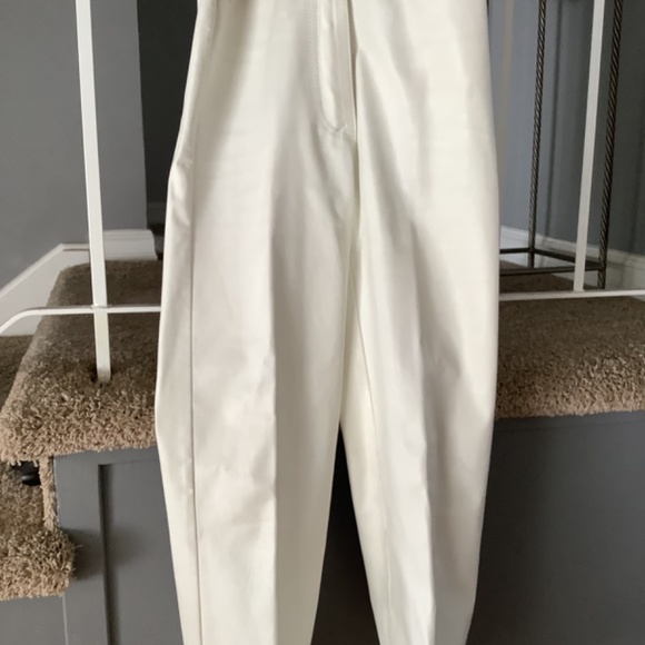 White Genuine Leather Pants - Picture 2 of 2